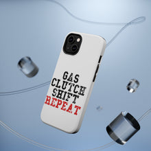 DistinctInk ToughCase for Apple iPhone, Compatible with MagSafe Charging - Gas Clutch Shift Repeat