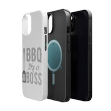 DistinctInk ToughCase for Apple iPhone, Compatible with MagSafe Charging - BBQ Like a Boss Barbecue