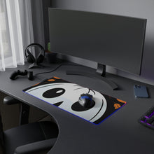 DistinctInk LED Gaming Mouse Pad with Ghost Skeleton Cartoon Pumpkin Design for Halloween