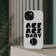 DistinctInk ToughCase for Apple iPhone, Compatible with MagSafe Charging - Ace Ace Baby Tennis