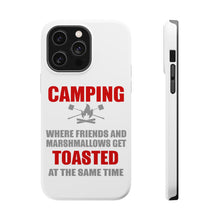 DistinctInk ToughCase for Apple iPhone, Compatible with MagSafe Charging - Camping - Friends & Marshmallows Get Toasted