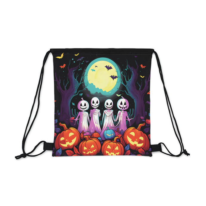 DistinctInk Drawstring Bag Backpack with Exploring the Unknown Design for Halloween  LGBTQ+ Pride