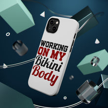 DistinctInk ToughCase for Apple iPhone, Compatible with MagSafe Charging - Working On My Bikini Body