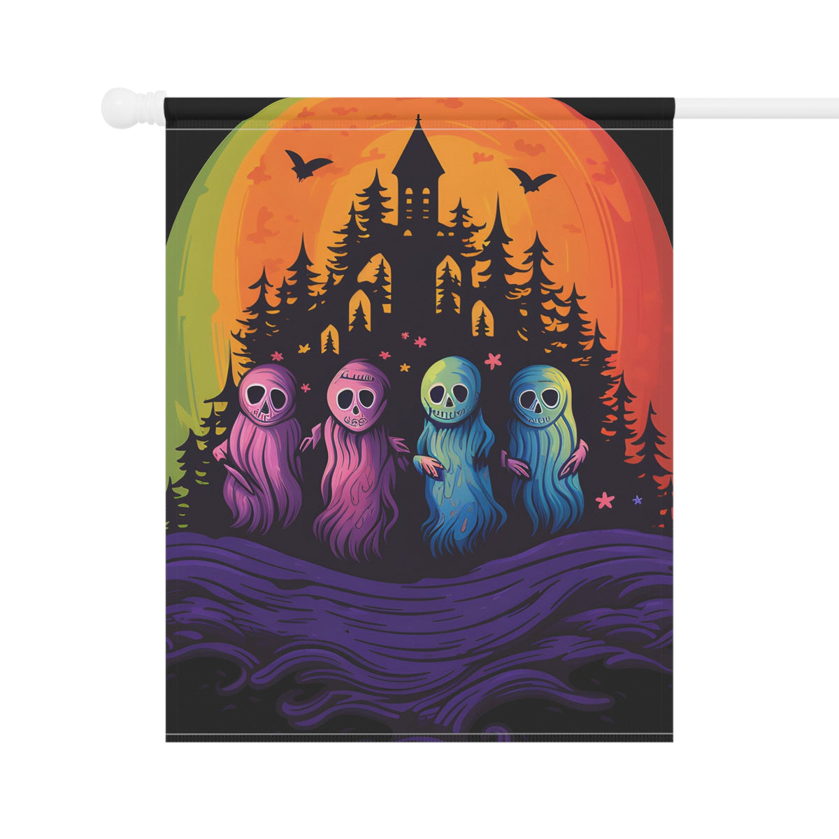 Garden & House Banner Flag with Discover Your True Path Design for Halloween LGBTQ+ Pride, view 13