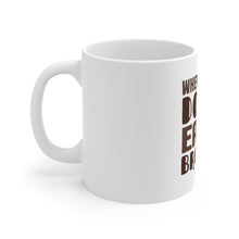 DistinctInk Glossy White Coffee / Tea Mug - When You're Downy Eat a Brownie