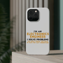 DistinctInk ToughCase for Apple iPhone, Compatible with MagSafe Charging - I'm an Electronics Engineer I Solve Problems