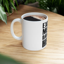 DistinctInk Glossy White Coffee / Tea Mug - Excuse Me I'm Dancing Here