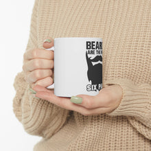 DistinctInk Glossy White Coffee / Tea Mug - Beards are the New Six Pack