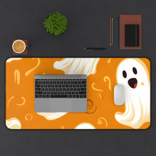 DistinctInk Desk Mat with Ghost Skeleton Pumpkin Pattern Design for Halloween