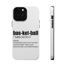 DistinctInk ToughCase for Apple iPhone, Compatible with MagSafe Charging - Basketball Definition Greatest Sport