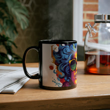 DistinctInk Black Coffee Mug - A World of Words for LGBTQ+ Pride