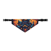 DistinctInk Adjustable Pet Banana Collar with Spooky Sweet Treats Design for Halloween
