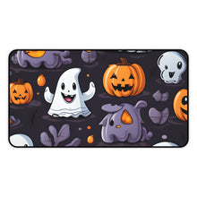 DistinctInk Desk Mat with Spooky Bat-o-lanterns Design for Halloween