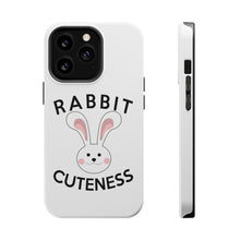 DistinctInk ToughCase for Apple iPhone, Compatible with MagSafe Charging - Rabbit Cuteness - Bunny Ears