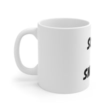 DistinctInk Glossy White Coffee / Tea Mug - Sci-Fi & Snacks