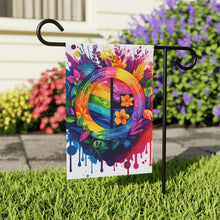 DistinctInk Garden & House Banner Flag with The Road to Fulfillment Design for LGBTQ+ Pride