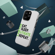 DistinctInk ToughCase for Apple iPhone, Compatible with MagSafe Charging - Lawyer Eat Sleep Litigate Repeat