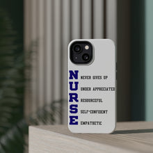 DistinctInk ToughCase for Apple iPhone, Compatible with MagSafe Charging - Nurse Never Gives Up