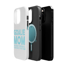 DistinctInk ToughCase for Apple iPhone, Compatible with MagSafe Charging - Goalie Mom The Most Stressful Position