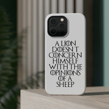 DistinctInk ToughCase for Apple iPhone, Compatible with MagSafe Charging - Lion Doesn't Concern With Opinions Sheep