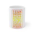 Glossy White Coffee / Tea Mug - Swing Salsa Rumba Cha Cha Waltz in Heels