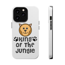 DistinctInk ToughCase for Apple iPhone, Compatible with MagSafe Charging - King of the Jungle - Lion