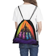 DistinctInk Drawstring Bag Backpack with Discover Your True Path Design for Halloween  LGBTQ+ Pride