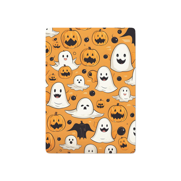DistinctInk Playing Poker Cards with Ghoulish Bats and Pumpkins Design for Halloween