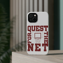 DistinctInk ToughCase for Apple iPhone, Compatible with MagSafe Charging - Quest For The Net Basketball