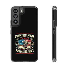 DistinctInk Hybrid (Acrylic/TPU) Clear Slim Fit Case for Apple iPhone | Trump: Promises Made, Promises Kept - Conservative