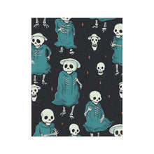 DistinctInk Garden & House Banner / Flag with Haunted Skeleton Crew Design for Halloween