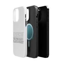 DistinctInk ToughCase for Apple iPhone, Compatible with MagSafe Charging - Exercise The Poor Man's Plastic Surgery