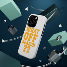 DistinctInk ToughCase for Apple iPhone, Compatible with MagSafe Charging - What Off Season? Basketball