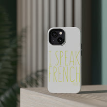 DistinctInk ToughCase for Apple iPhone, Compatible with MagSafe Charging - I Speak French