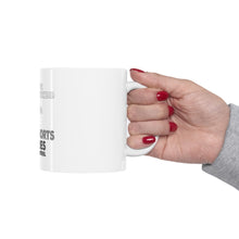 DistinctInk Glossy White Coffee / Tea Mug - Can Survive with Only Beer Boxers Batteries