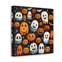 DistinctInk Canvas Wall Art with Spooky Halloween Night for Halloween