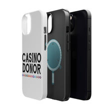 DistinctInk ToughCase for Apple iPhone, Compatible with MagSafe Charging - Casino Donor - Blackjack Gambling