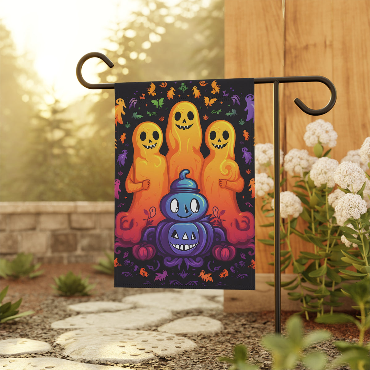 Garden & House Banner Flag with Finding Your Purpose in Life Design for Halloween LGBTQ+ Pride, view 5