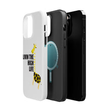 DistinctInk ToughCase for Apple iPhone, Compatible with MagSafe Charging - Livin the High Life - Giraffe