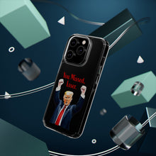 DistinctInk Clear Case for Apple iPhone or Samsung Galaxy - Trump "You Missed, Loser" Cartoon Design
