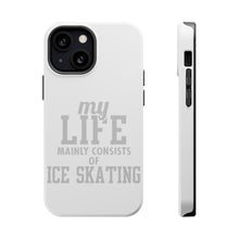 DistinctInk ToughCase for Apple iPhone, Compatible with MagSafe Charging - My Life Mainly Consists of Ice Skating