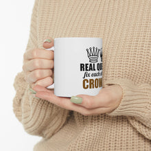 DistinctInk Glossy White Coffee / Tea Mug - Real Queens Fix Each Other's Crowns