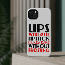DistinctInk ToughCase for Apple iPhone, Compatible with MagSafe Charging - Lips Without Lipstick Cake Without Frosting