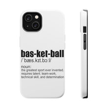 DistinctInk ToughCase for Apple iPhone, Compatible with MagSafe Charging - Basketball Definition Greatest Sport