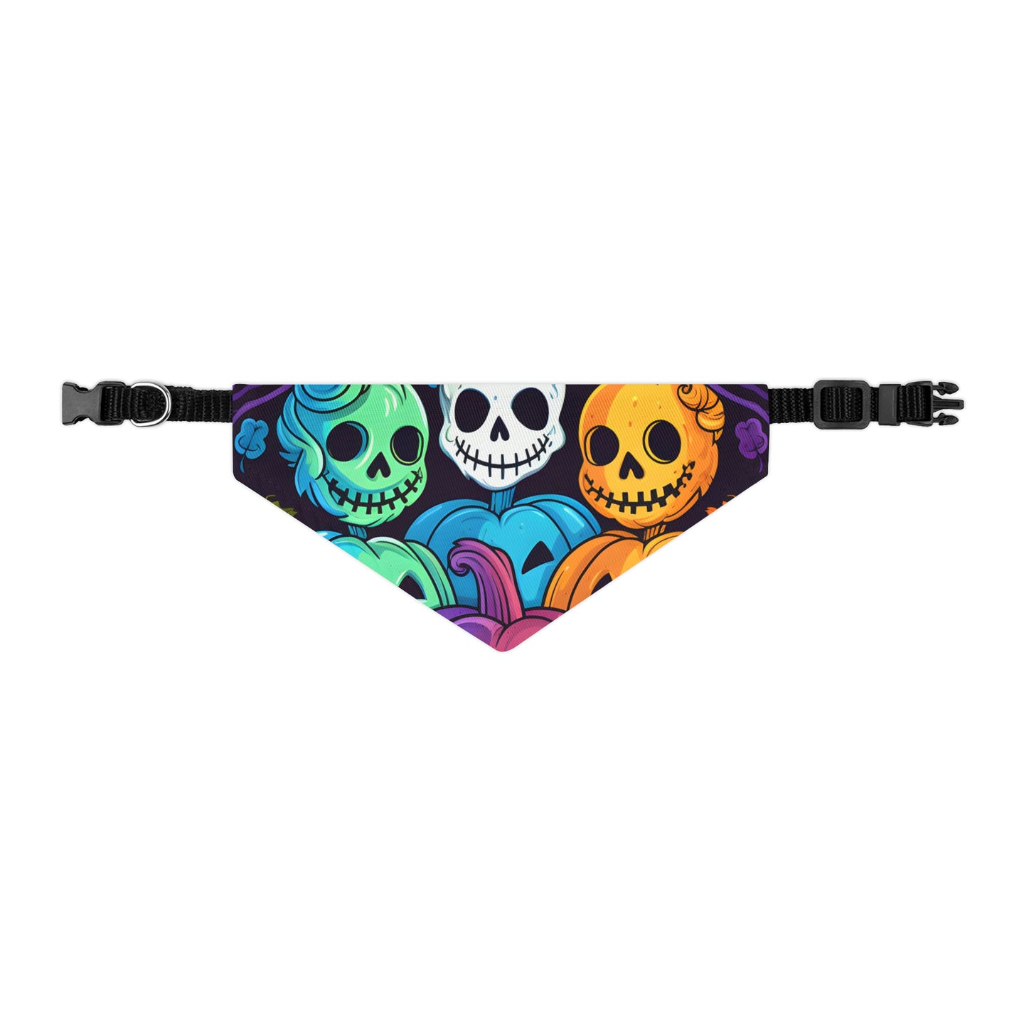 DistinctInk Adjustable Pet Banana Collar with Creating Lasting Memories Design for Halloween LGBTQ+ Pride