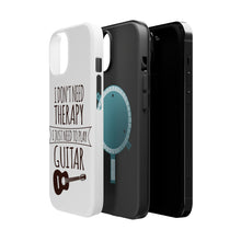 DistinctInk ToughCase for Apple iPhone, Compatible with MagSafe Charging - Don't Need Therapy Need to Play Guitar