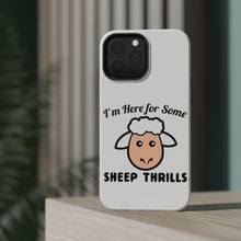 DistinctInk ToughCase for Apple iPhone, Compatible with MagSafe Charging - I'm Here for Some SHEEP Thrills
