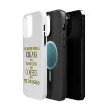 DistinctInk ToughCase for Apple iPhone, Compatible with MagSafe Charging - Success Formula - Cigars & Coffee