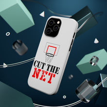 DistinctInk ToughCase for Apple iPhone, Compatible with MagSafe Charging - Cut the Net Basketball