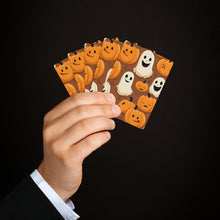 DistinctInk Playing Poker Cards with "Boo-ttifull Skeleton Cartoon Pattern Pumpkin" Design for Halloween
